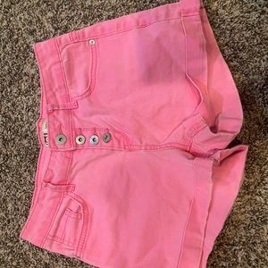 5 button pink shorts